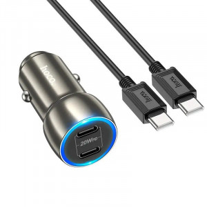 АЗП Hoco Z48 Tough 40W (2USB-C) + кабель Type-C to Type-C