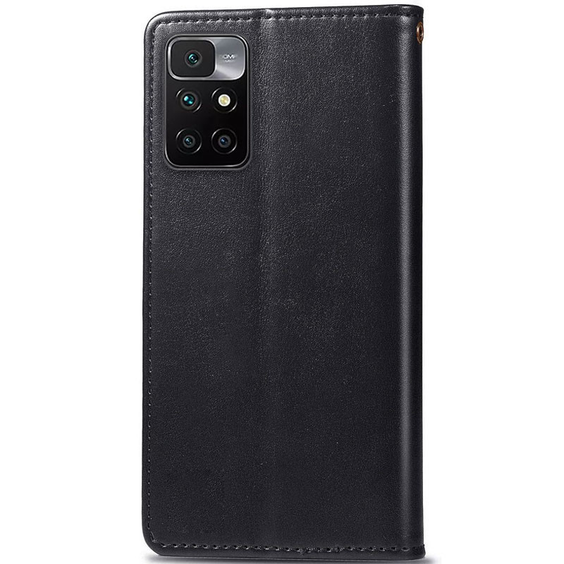 Фото Шкіряний чохол-книжка GETMAN Gallant (PU) для Xiaomi Redmi 10 (Чорний) на vchehle.ua