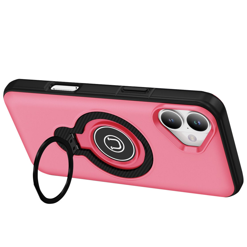 Фото TPU+Textured PC Magnet для Apple iPhone 16 (6.1") (Pink) на vchehle.ua