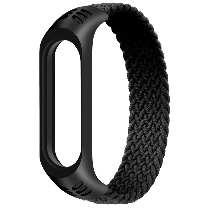 

Тканинний монобраслет Braided Solo Loop для Xiaomi Mi Band 3/4/5/6 (M) (Чорний) 1132801