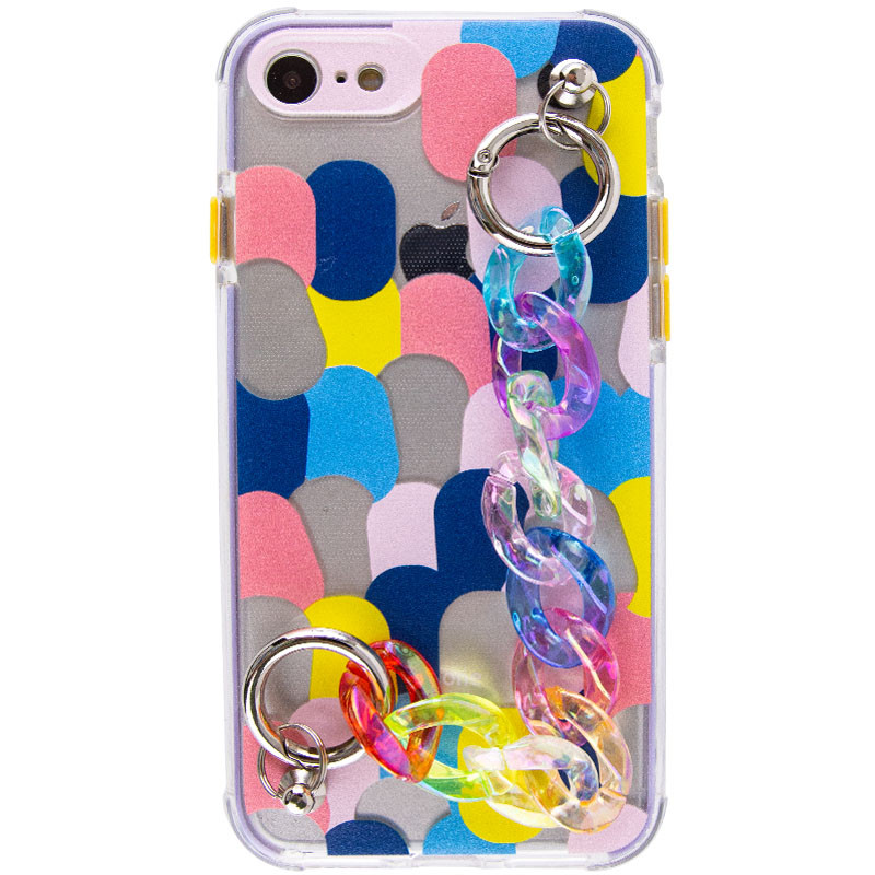 

TPU+PC чехол Colorspot с ремешком-цепью для iPhone SE (2020) (Dots) 1186841