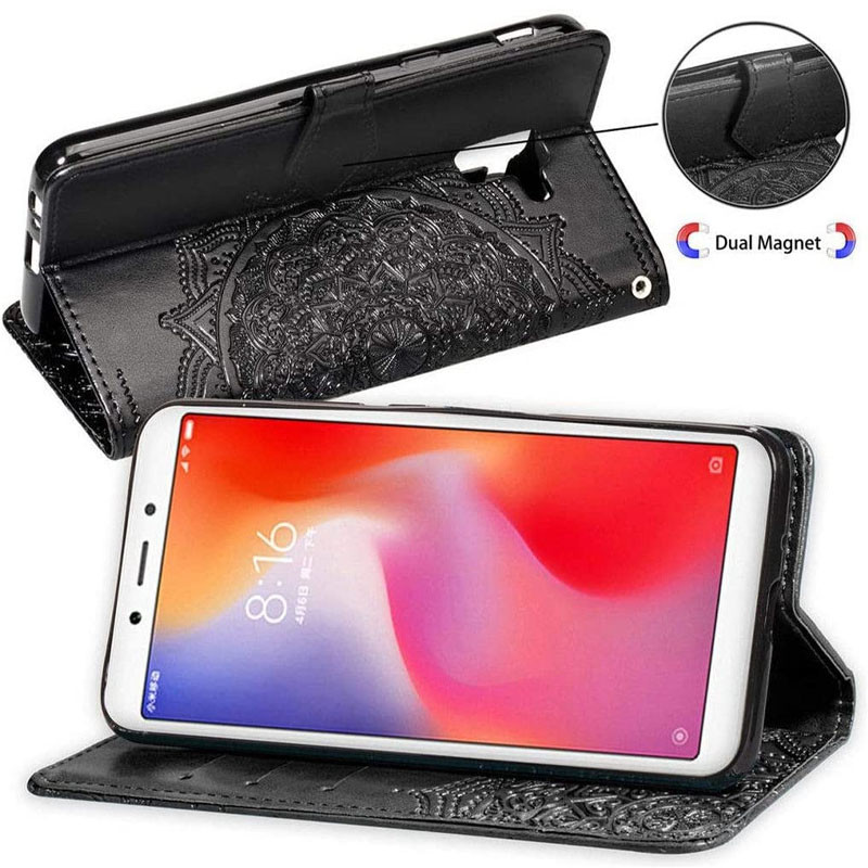 Фото Шкіряний чохол-книжка Art Case з візитницею на Samsung J600F Galaxy J6 (2018) (Чорний) в маназині vchehle.ua