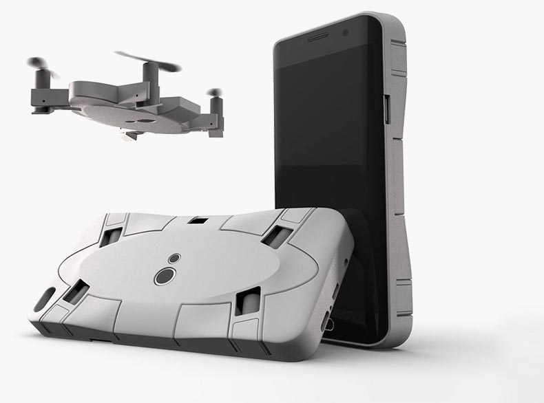 the smart flying phone case camera