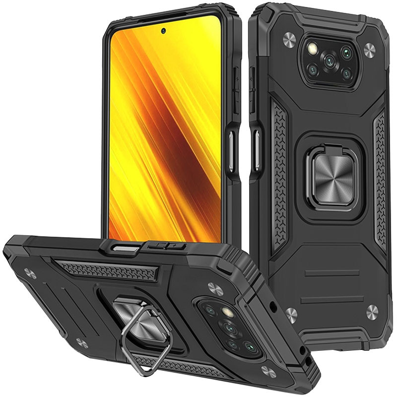 

Ударостійкий чохол Union Ring for Magnet для Xiaomi Poco X3 NFC (Чорний) 1186036
