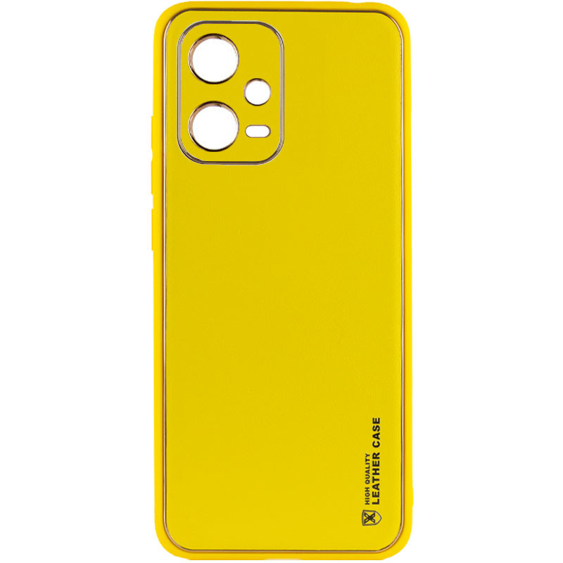 Шкіряний чохол Xshield на Xiaomi Poco X5 5G / Redmi Note 12 5G (Жовтий / Yellow)