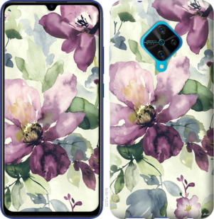 

Чехол Цветы акварелью для Vivo V17 878393