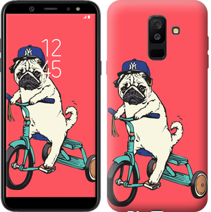 

Чехол Мопс на велосипеде для Samsung Galaxy A6 Plus 2018 642774
