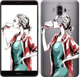 

Чохол Дівчина з келихом на Huawei Mate 9 841781