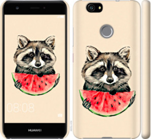 Чехол Енотик с арбузом для Huawei Nova