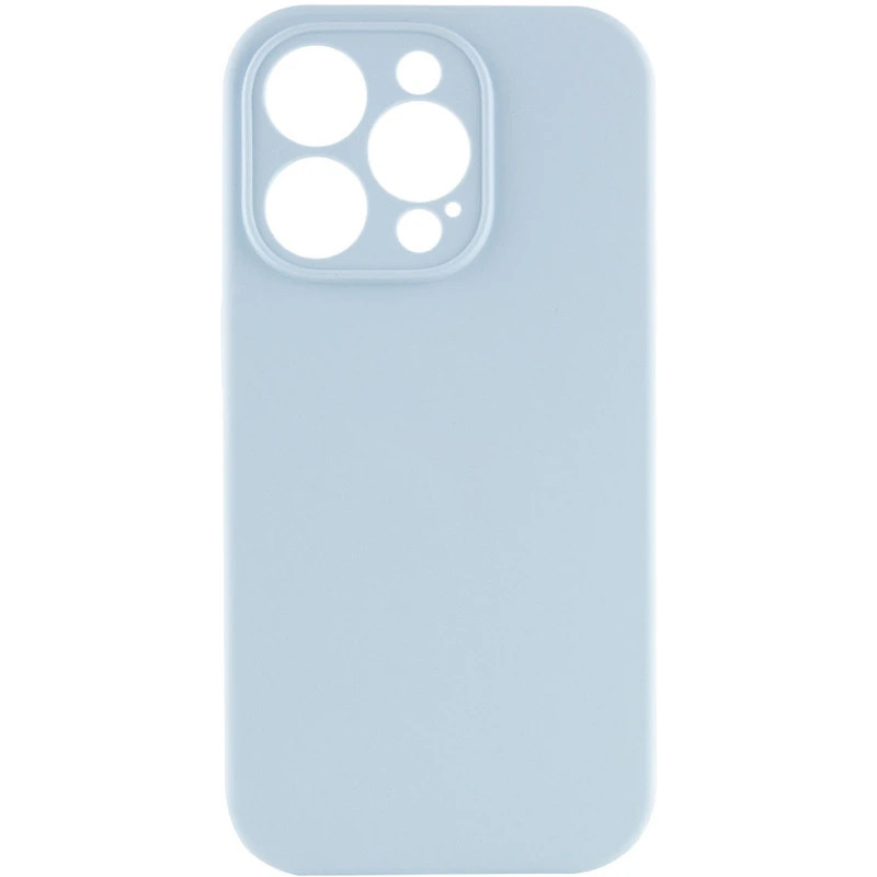 Чехол Silicone Case Full Camera Protective (AA) NO LOGO для Apple iPhone 16 Pro (6.3") (Голубой / Sweet Blue)