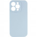 Чехол Silicone Case Full Camera Protective (AA) NO LOGO для Apple iPhone 16 Pro (6.3") (Голубой / Sweet Blue)