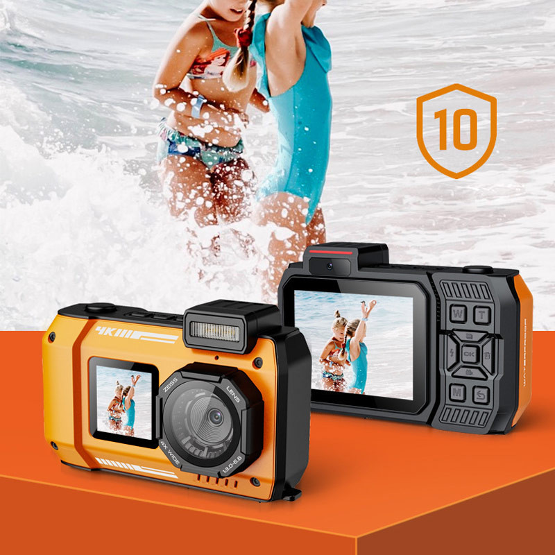 Фото Водонепроникна цифрова камера D50 (IP68) (Orange) на vchehle.ua