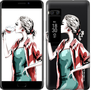 

Чохол Дівчина з келихом на Meizu Pro 7 Plus 841610