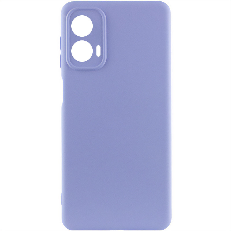 Чохол Silicone Cover Lakshmi Full Camera (AA) на Motorola Moto G24 (Бузковий / Dasheen)