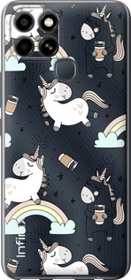 

Чехол Единорог и кофе для Infinix Smart 6 1607493