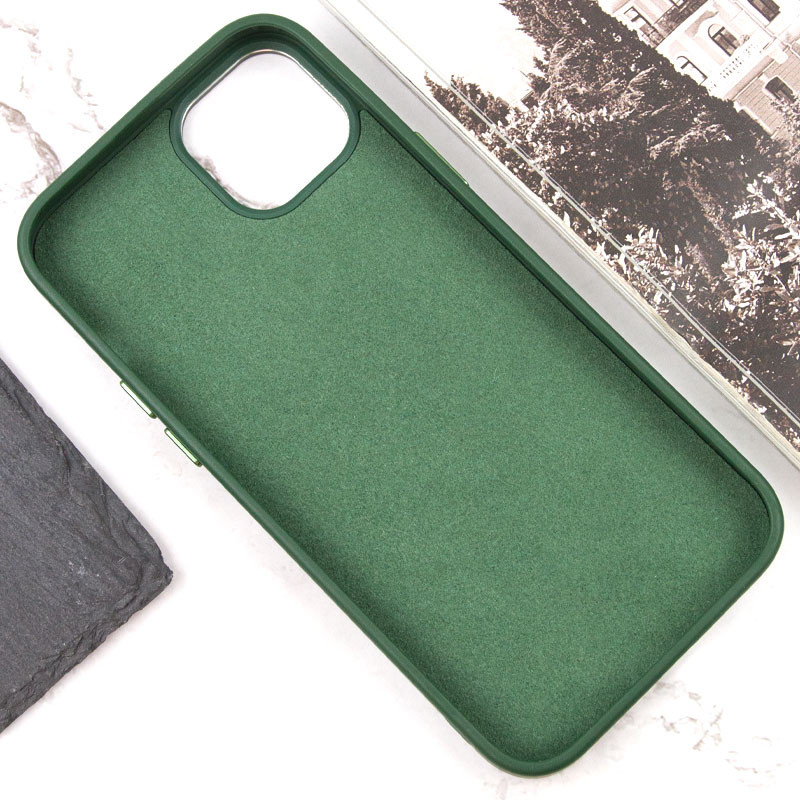 Фото Чохол TPU+Glass Sapphire Midnight Open Camera with Magnetic Safe на Apple iPhone 15 Plus (6.7") (Зелений / Forest green) в маназині vchehle.ua