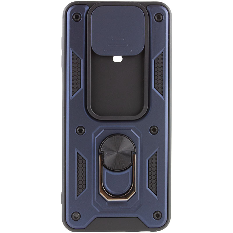 Фото Ударостійкий чохол Camshield Serge Ring на Xiaomi Redmi Note 9s / Note 9 Pro / 9 Pro Max (Синій) в маназині vchehle.ua