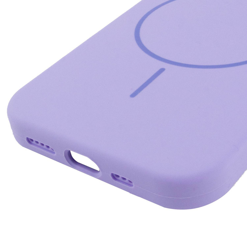 Купить Чехол Silicone Case Full Protective (AA) NO LOGO with Magnetic Safe для Apple iPhone 11 (6.1") (Сиреневый / Dasheen) на vchehle.ua