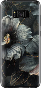 Чехол Черные цветы для Samsung Galaxy S8 Plus