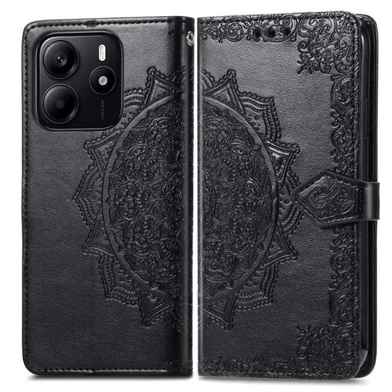 Фото Кожаный чехол-книжка Art Case с визитницей для Xiaomi Redmi Note 14 5G (Черный) в магазине vchehle.ua