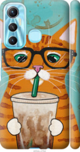 Чехол Зеленоглазый кот в очках для Infinix Hot 11