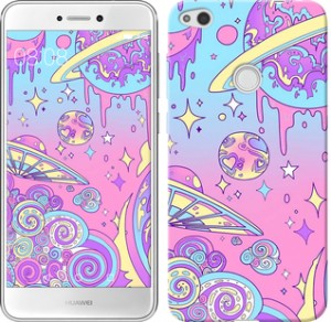 Чехол Розовая галактика для Huawei P8 Lite (2017)