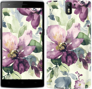 

Чехол Цветы акварелью для OnePlus 1 297063