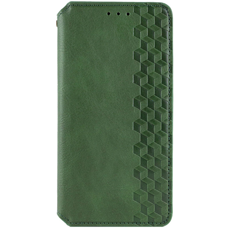 Кожаный чехол-книжка GETMAN Cubic (PU) для Oppo A78 4G (Зеленый)