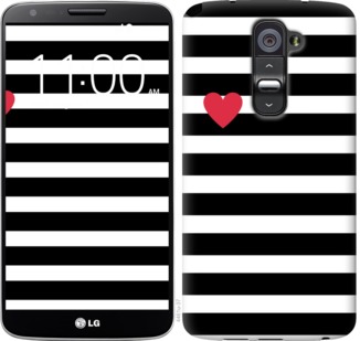 

Чехол Черно-белые полосы для LG G2 751860