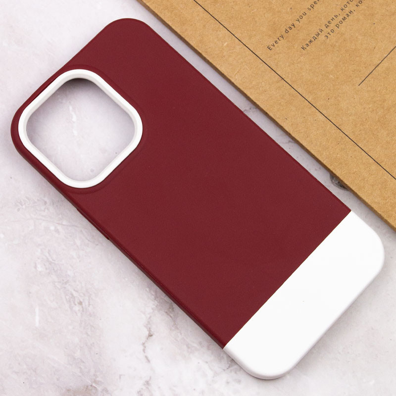 Чохол TPU+PC Bichromatic на Apple iPhone 13 Pro Max (6.7") (Wine / White) в магазині vchehle.ua