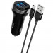 АЗП Hoco Z40 Superior 2.4A (2USB-A) + кабель USB to Type-C (Чорний)
