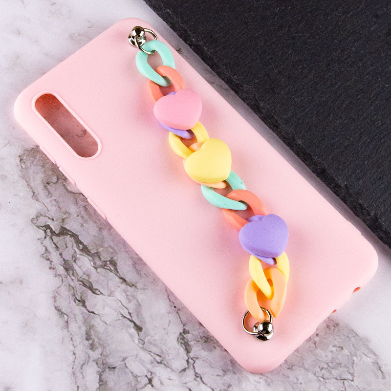 

Чохол Chained Heart з підвісним ланцюжком для Samsung Galaxy A50 (A505F) (Персиковий) 1187008