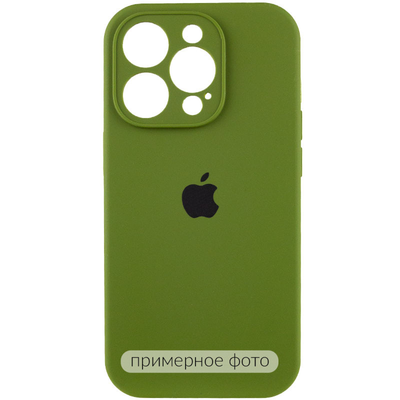 Чохол Silicone Case Full Camera Protective (AA) на Apple iPhone 16 Plus (6.7") (Зелений / Dark Olive)