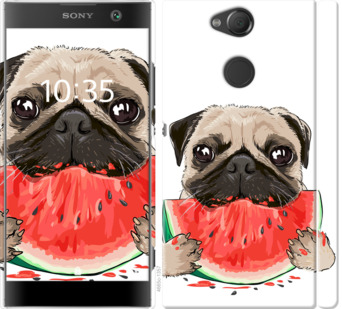 

Чохол Мопс і кавун на Sony Xperia XA2 H4113 843670