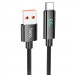 Дата кабель Hoco U125 Benefit 5A USB для Type-C with display (1.2m) (Black)