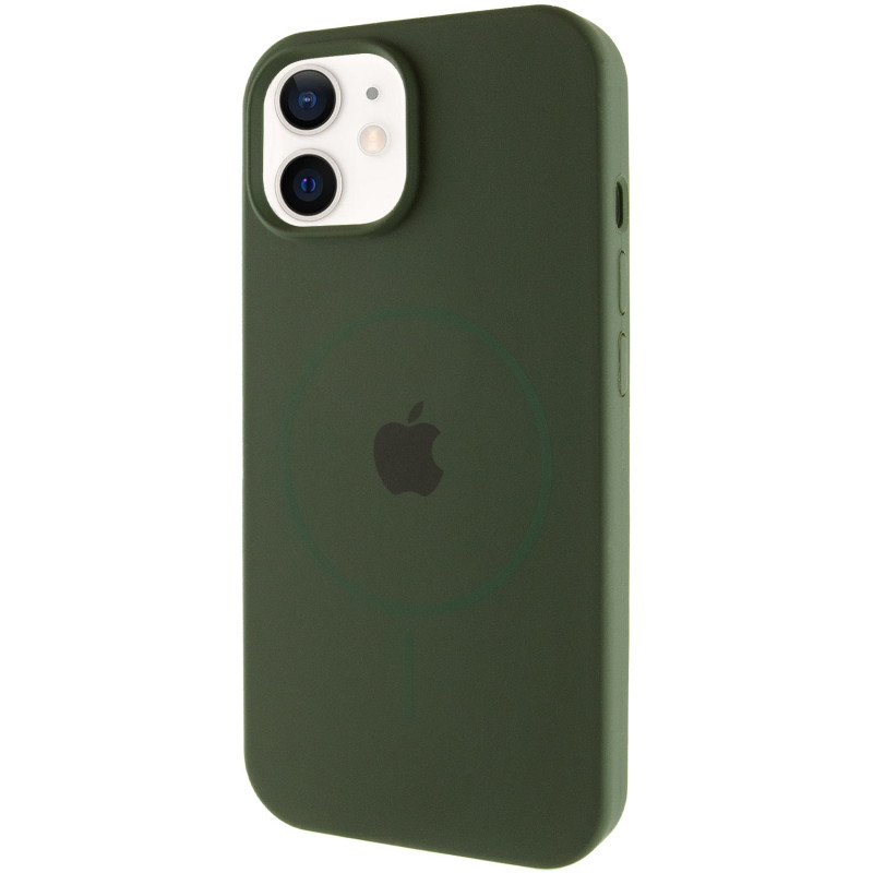 Чехол Silicone Case Full Protective (AA) with Magnetic Safe для Apple iPhone 11 (6.1") (Зеленый / Cyprus Green)