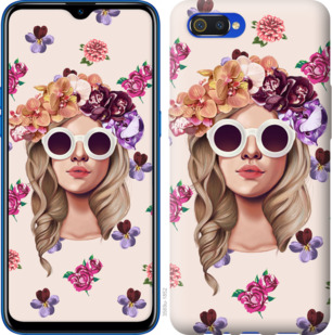 

Чехол Девушка с цветами v2 для Realme C2 920754