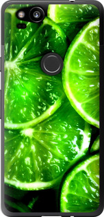Чехол Зелёные дольки лимона для Google Pixel 2