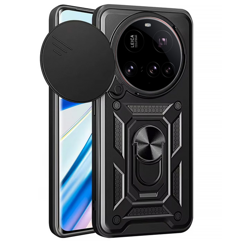 Ударопрочный чехол Ummi Camshield Serge Ring для Xiaomi 15 Ultra (Черный)