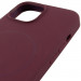 Чохол Silicone Case Full Protective (AA) NO LOGO with Magnetic Safe на Apple iPhone 12 Pro Max (6.7") (Бордовий / Plum) в магазині vchehle.ua