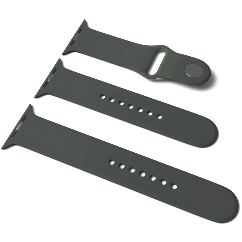 Силіконовий ремінець для Apple Watch Sport Band 42(ser.1-3)/44/45/46/49mm (S/M & M/L) 3pcs (Зелений / Olive)