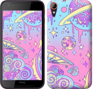 Чехол Розовая галактика для HTC Desire 830