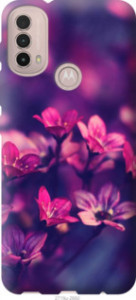 Чехол Пурпурные цветы для Motorola E40