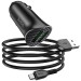 Фото АЗП Hoco Z39 QC3.0 (2USB) + MicroUSB (Чорний) на vchehle.ua