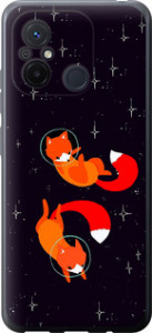Чехол Лисички в космосе для Xiaomi Redmi 12C