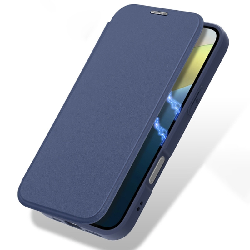 Фото Чохол-книжка Dux Ducis Skin X Pro with Magnetic safe на Apple iPhone 16 (6.1") (Blue) на vchehle.ua