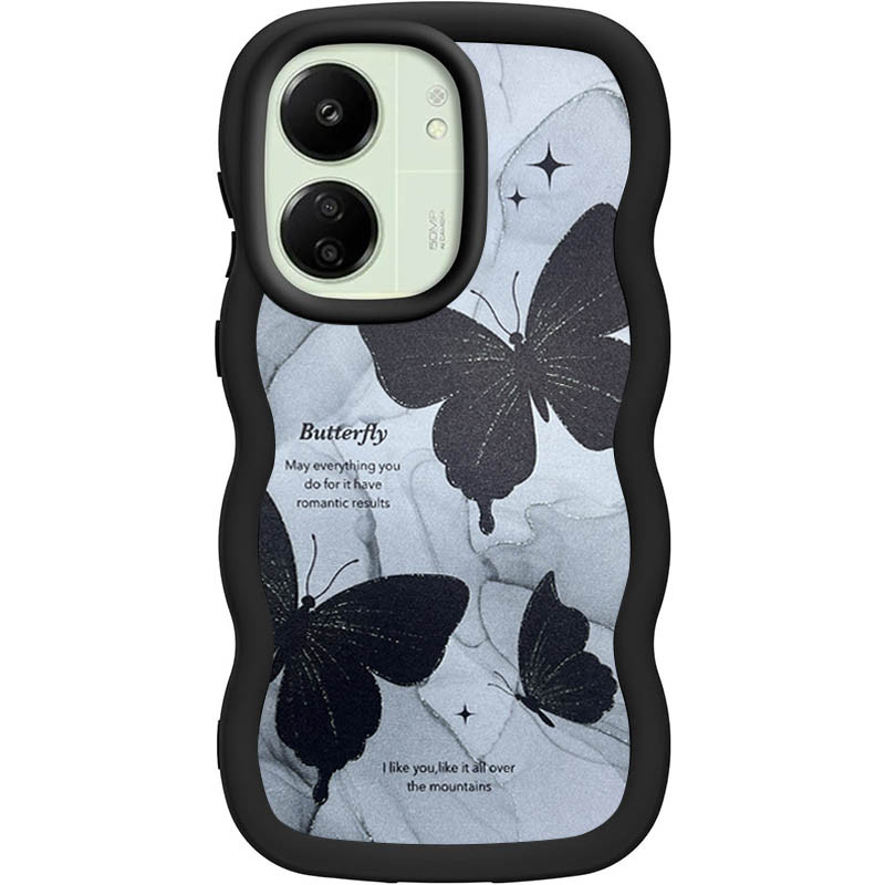 Чохол TPU Cloudy Pictures на Xiaomi Redmi 13C / Poco C65 (Butterflies)