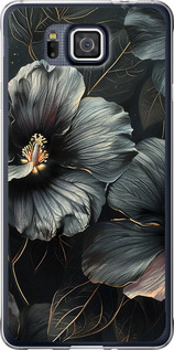 Чохол Чорні квіти на Samsung Galaxy Alpha G850F