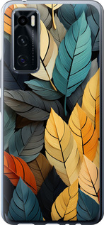 

Чохол Кольорове листя на Vivo V20 SE 1629455