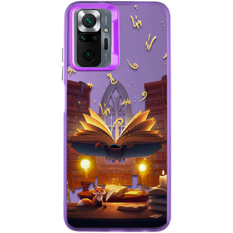 TPU+PC чохол TakiTaki Fantasy magic glow на Xiaomi Redmi Note 10 / Note 10s (Libraby - Purple)